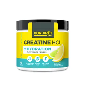 CON-CRET Creatine HCl + Hydration Powder, Sugar Free Electrolytes for Rehydration and Recovery, With Potassium, Sodium, Zinc, Magnesium, Made In USA