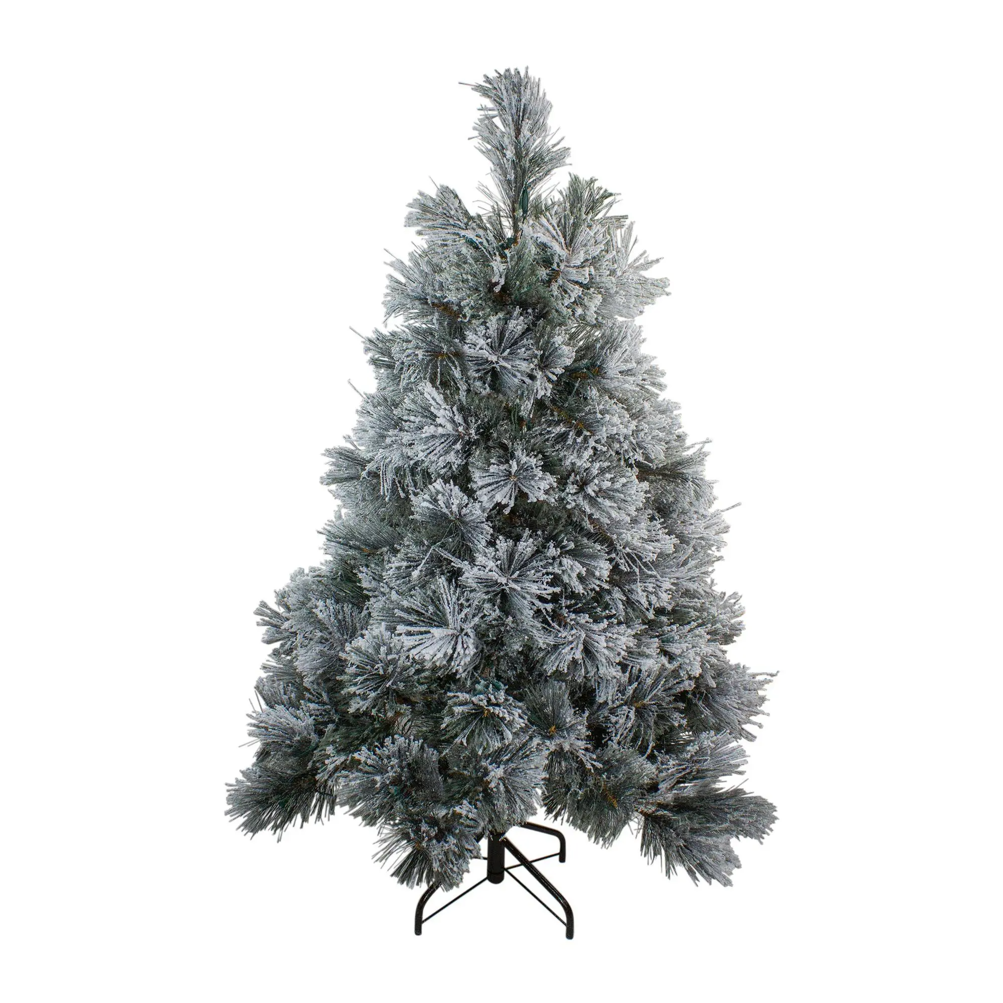 4.5' Flocked Black Spruce Artificial Christmas Tree - Unlit