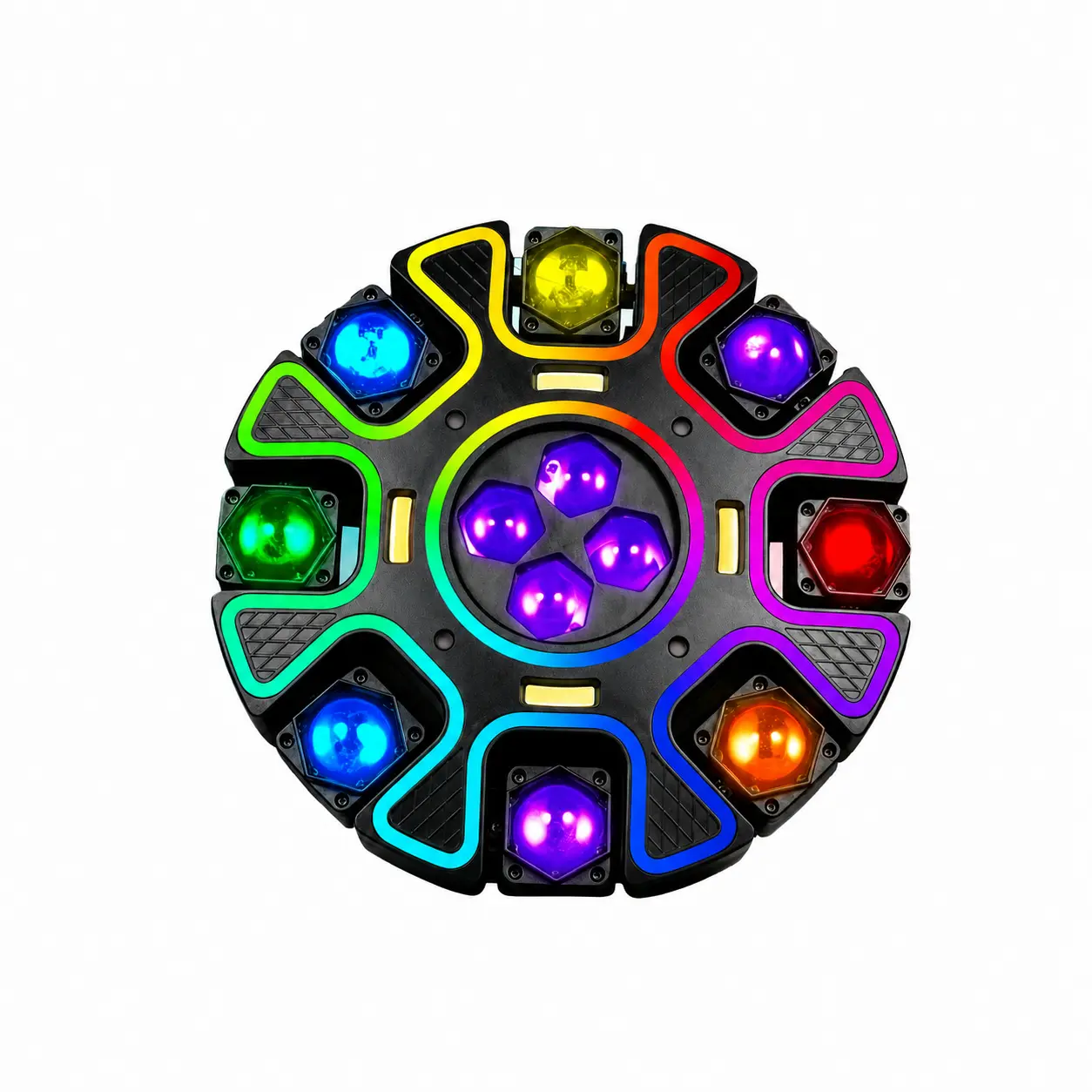 XDV 240W RGBW Rotating Beam Light, Colorful Gaming Room Party Light with Laser, Strobe, Sound Active Mode and Remote Control for Bedroom, Game Room and Home Bar，For Halloween Party