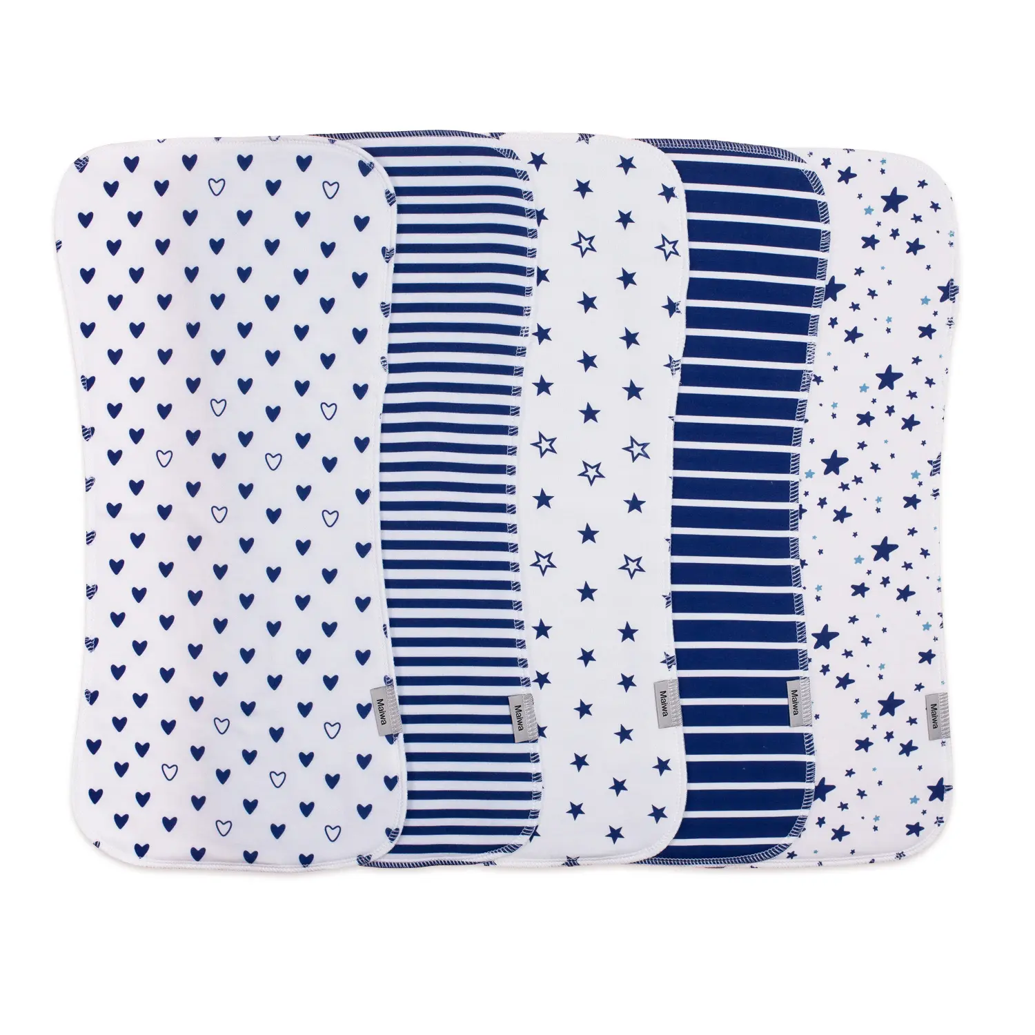 [8 Pack Baby Burp Cloths] 8 Pack or 5 Pack Baby Burp Cloths |   Large Size, 3-Layers Thick, Super Absorbent & Soft |   Spit Up Burping Rags Set For Boys