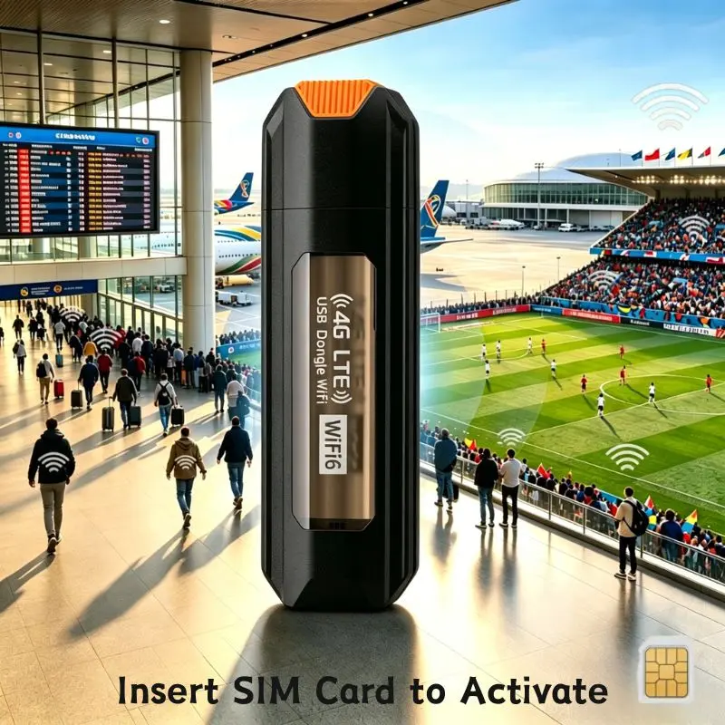 【SummerFinds】JOYTUTUS 2026 4G LTE Wifi Portable Mobile Router - 150Mbps Unlocked USB Modem, Car Accessories, Vehicle Accessories, Cool Gadgets to Buy for Car, Desktop PC (Requires Separate Data-Only SIM Card Purchase)