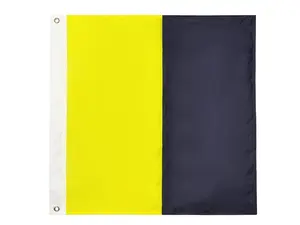Handcrafted Model Ships Flag-24-K 24 in. Authentic Letter K Nautical Alphabet Navy Code Outdoor Use Signal Flag, Banners, Wall, Authentic Flag, Double-Stitched