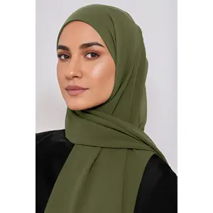 Premium Chiffon Hijab - Olive