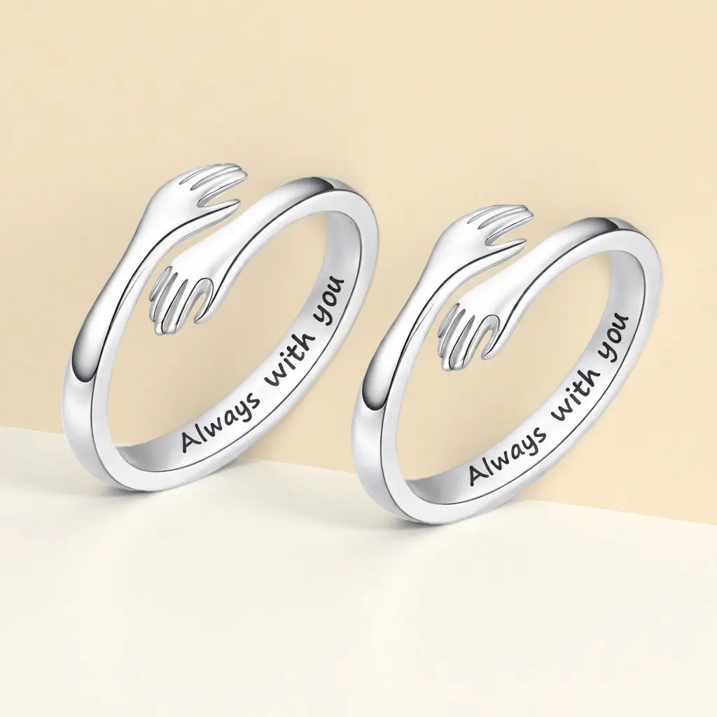 YLNWH Adjustable Hug Ring for Daughter & Granddaughter – Love & Protection Promise Ring, Meaningful Gift (No Ring Box)