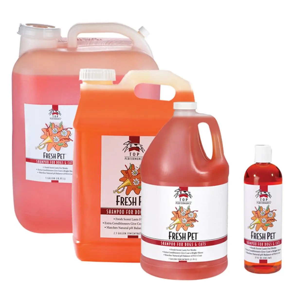 212 MAIN Pet Grooming Shampoo, Top Performance Fresh Cleaning Formula, 1-Gal Size for Dogs & Cats, Enhances Coat Shine