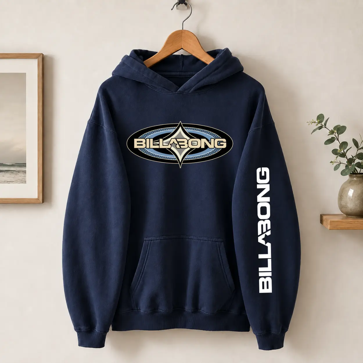 Vintage Y2K Billabong Surfboard Graphic Hoodie, Retro 2000s Surfer Oversized Sweatshirt, Aesthetic Beach Wave Streetwear Pullover, Cozy Unisex Graphic Hoodie Womenswear Tops