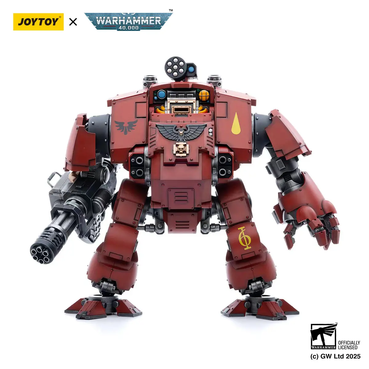 Joytoy 1/18 Blood Angels Redemptor Dreadnought PVC Action Figure - Realistic Multi-Jointed, Collectible Model Toy JT3365 for Hobbyists, Articulated Figures