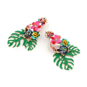 Caribbean Green Fun Fashion Accessory Earrings