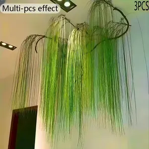 3pcs Oversized Chinese-Style Willow Artificial Hanging Decor, Artificial Plants, Wedding Garden Party Decoration, Year-Round Festive Ambiance, Outdoor Enhancer
