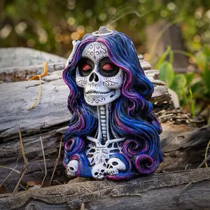 Sugar Skull Backflow Cone Incense Burner