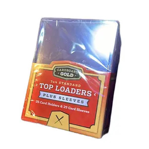 25 pack of Cardboard Gold top loaders and sleeves