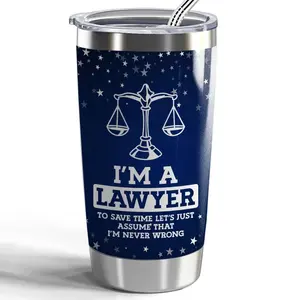 I'm a Lawyer" Double-Walled Insulated Stainless Steel Tumbler 20oz - Drinkware Flasks Bottled Portable Washable Reusable Stylish Bottled Bottles Lid