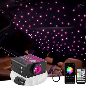 Twinkle RGBW 500 Starlight Headliner Kit for Single Cab Truck with Music APP & Remote Control ,  LED Fiber Optic Star Light Kit for Car Roof Interior Ambient Light Automotive DIY Light Kit Truck Light Stuff, Diy Installation