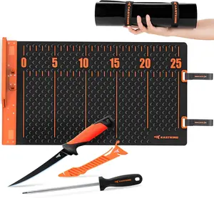 KastKing EZ Fillet Mat & Knife Set – Anti-Slip, Extra-Large Fish Cutting Board with Built-in Ruler, Sharp Knife Included, Easy Clean & Portable, Essential for Fishing Enthusiasts