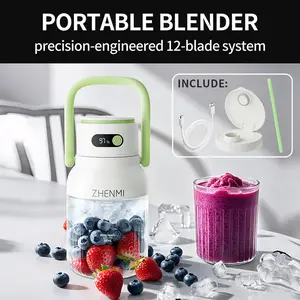 [LIVE Deal] ZHENMI Cordless Portable Blender: BPA-Free, 33oz, Ice Crushing & USB Charging. The Ideal Holidays & Birthdays Gift for Healthy Drinks!