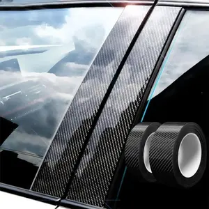 Car Body Decorative Sticker, 1 Count Car Body Carbon Fiber Sticker, Anti-scratch Sticker, Multifunctional Waterproof Car Decal, Universal Car Accessories