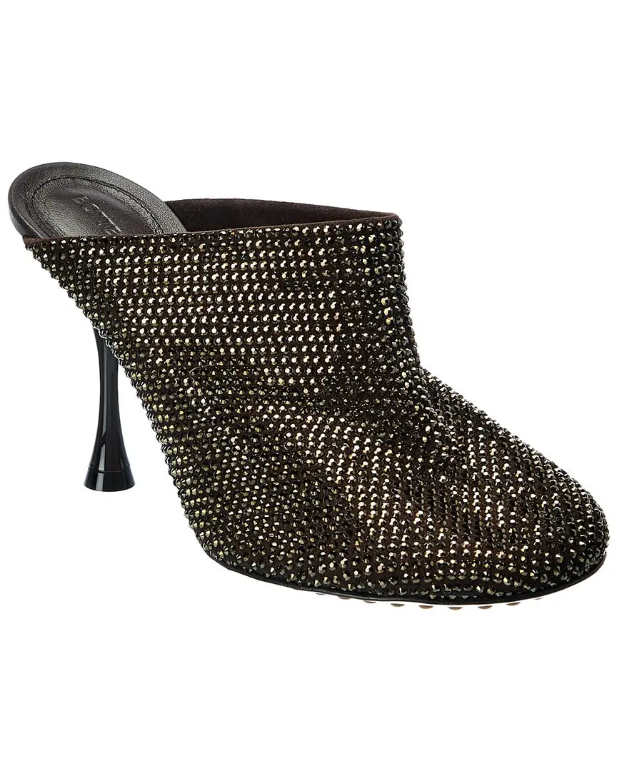 Bottega Veneta Dot Sock Sparkle Suede Mule