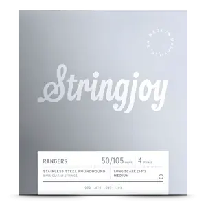 Stringjoy 50-105 Long Scale 4 String Medium Gauge Rangers - Stainless Steel Bass Guitar Strings