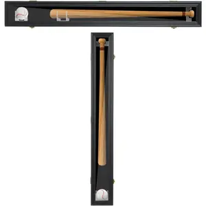 Baseball Bat Display Case, Baseball Bat Display, Baseball Bat Wall Mount, Baseball Display Case, Wooden Frame Shadow Box with 98% UV Protection Acrylic, 2 Bonus Baseball Cases