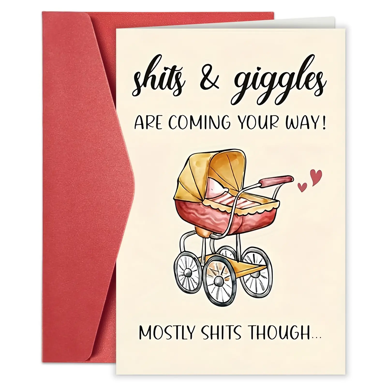 1pc • Lovely New Baby Congratulations Card • Funny Baby Shower New Baby Card Greeting Cards