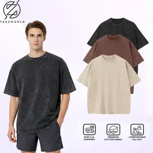 3-Pack Men’s Heavyweight Oversized T-Shirt Bundle – Vintage Cotton Boxy Fit Streetwear Tees, Relaxed Drop Shoulder Baggy Casual Shirts Soft Durable Fabric