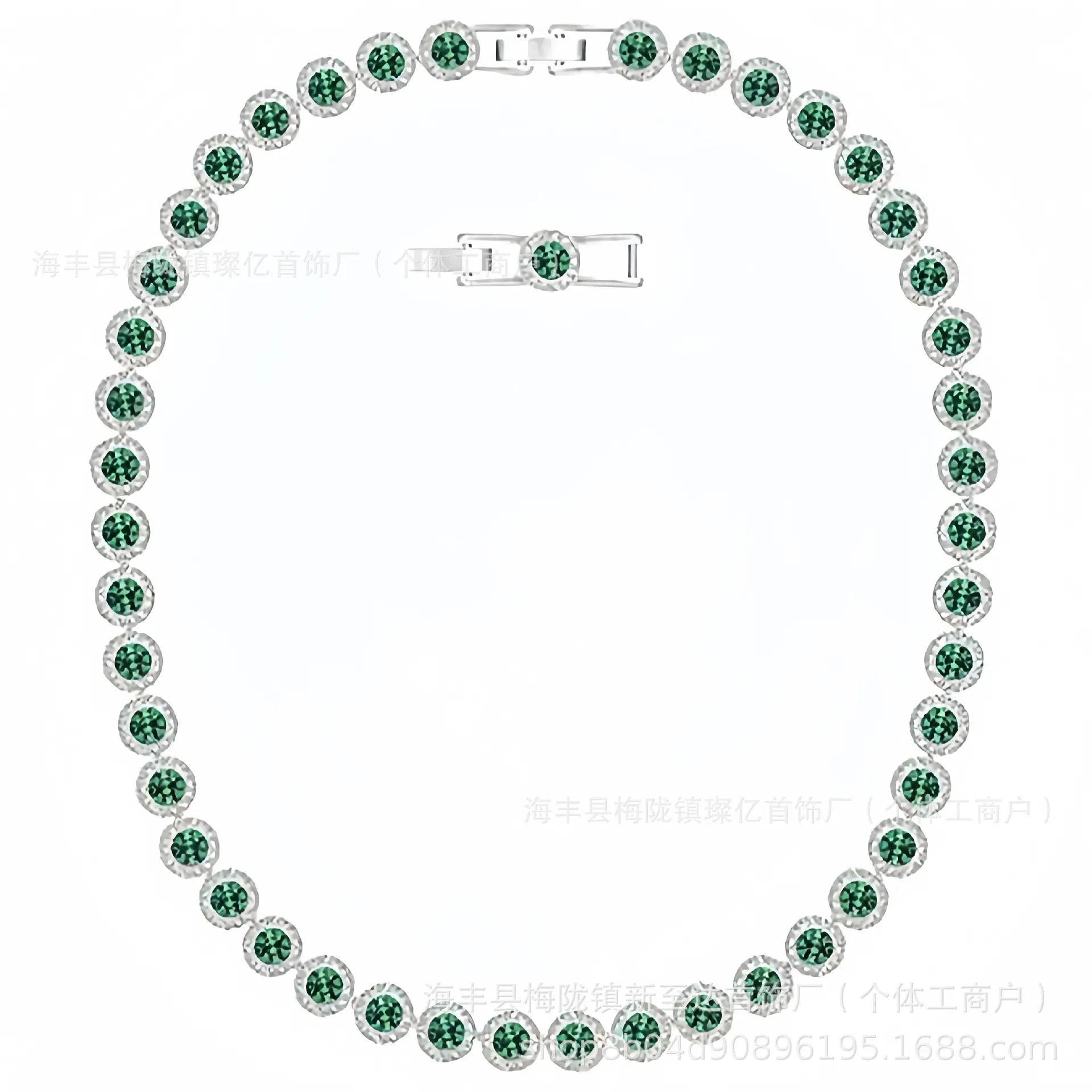 Green Crystal Roman Necklace