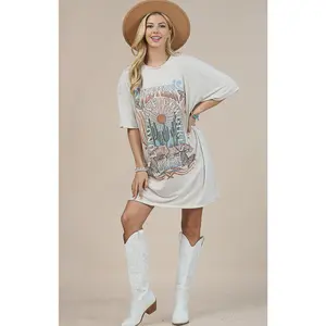 Western Dreams Graphic T-Shirt Dress