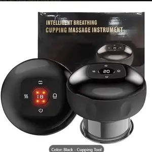 Electric Cupping Set All New Smart Vacuum Machine for Neck Shoulder & Back Massage 12 Modes Black