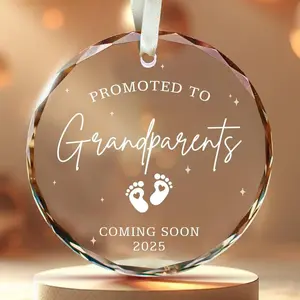 Baby Pregnancy Announcement Ornament, 1 Count Grandparents Gift, First Time Grandparents Gifts, Baby Pregnancy Announcement Ornament for New Grandma, Decor