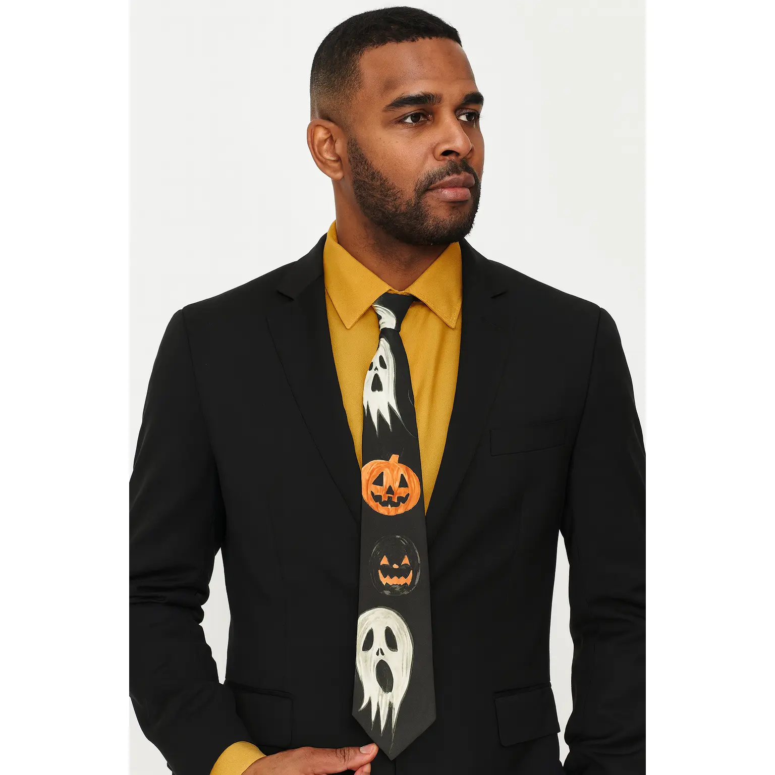 Pumpkin and Ghosts Halloween Necktie