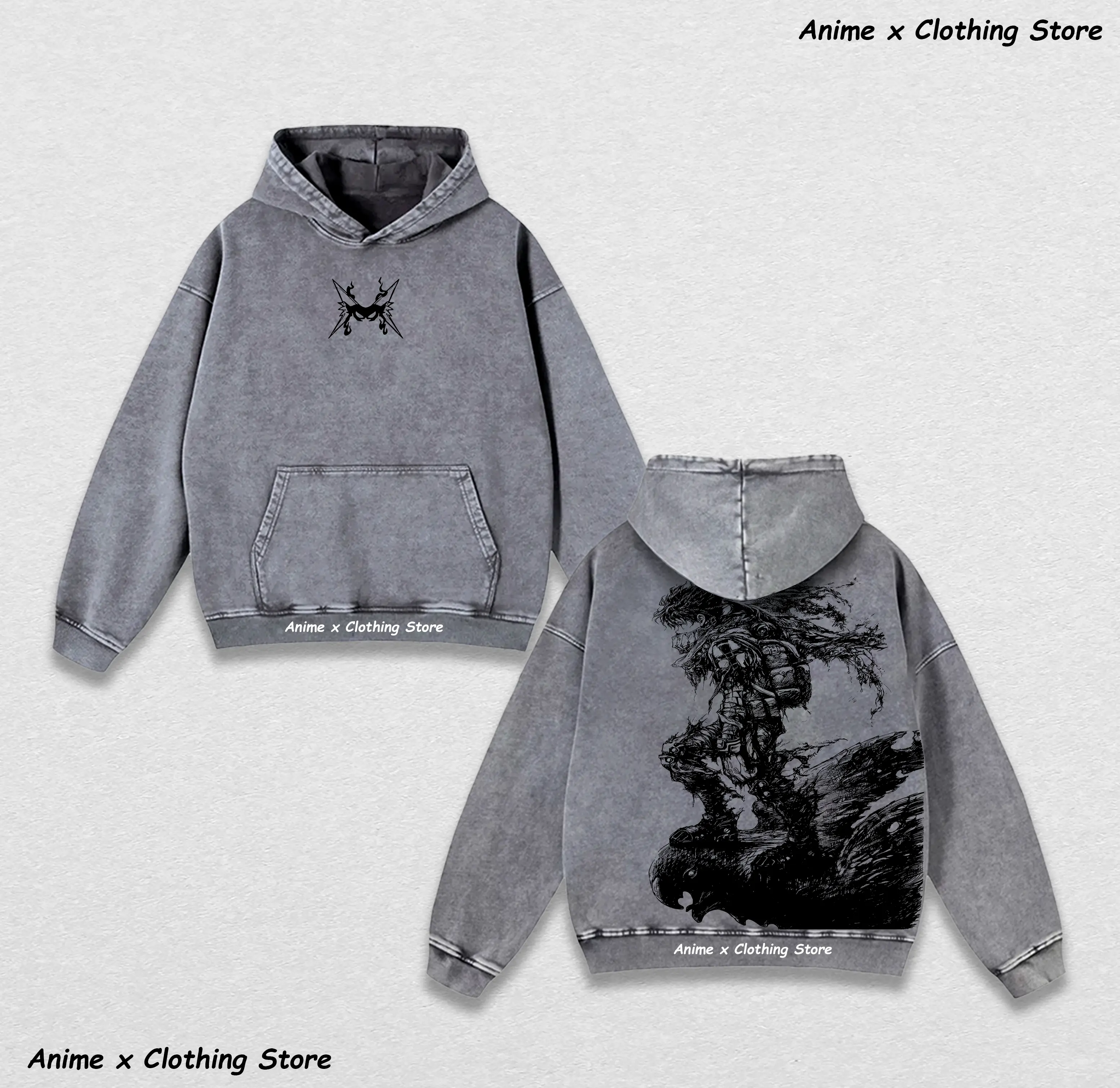Retro Vintage Limited Deku Ver3 – My Hero Academia Anime Double Printed Oversized Washed Hoodie – Unisex Oversize Anime Manga Acid Washed Lightweight Cotton Hoodies & Sweater, Perfect Gift for Anime Lovers
