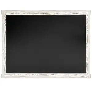 46x34.5 Whitewashed Frame Magnetic Chalkboard