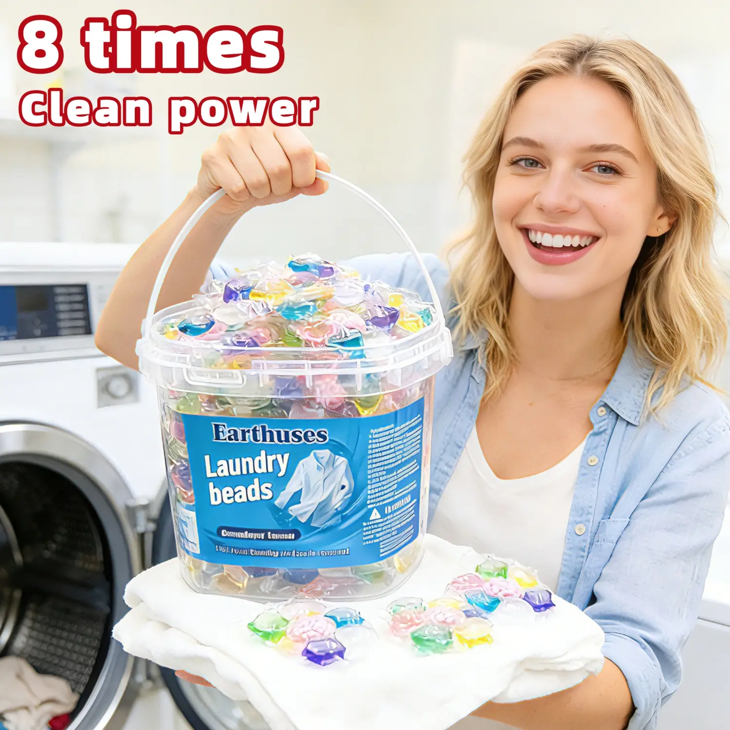 7-in-1 Premium Fragrance Concentrated Laundry Detergent (10ml), 0.7lb Drums (1/2/3 Pack Options), Anti-Static, Softening, Fast-Dissolving, Long-Lasting Scent, Multi-Purpose Household Cleaning Active Ingredient