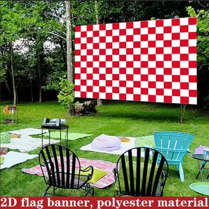 1pc，Chessboard Background Banner, Polyester Fabric, Checkered Pattern, Ideal for Room, Patio, Studio, Home Garden Celebrations