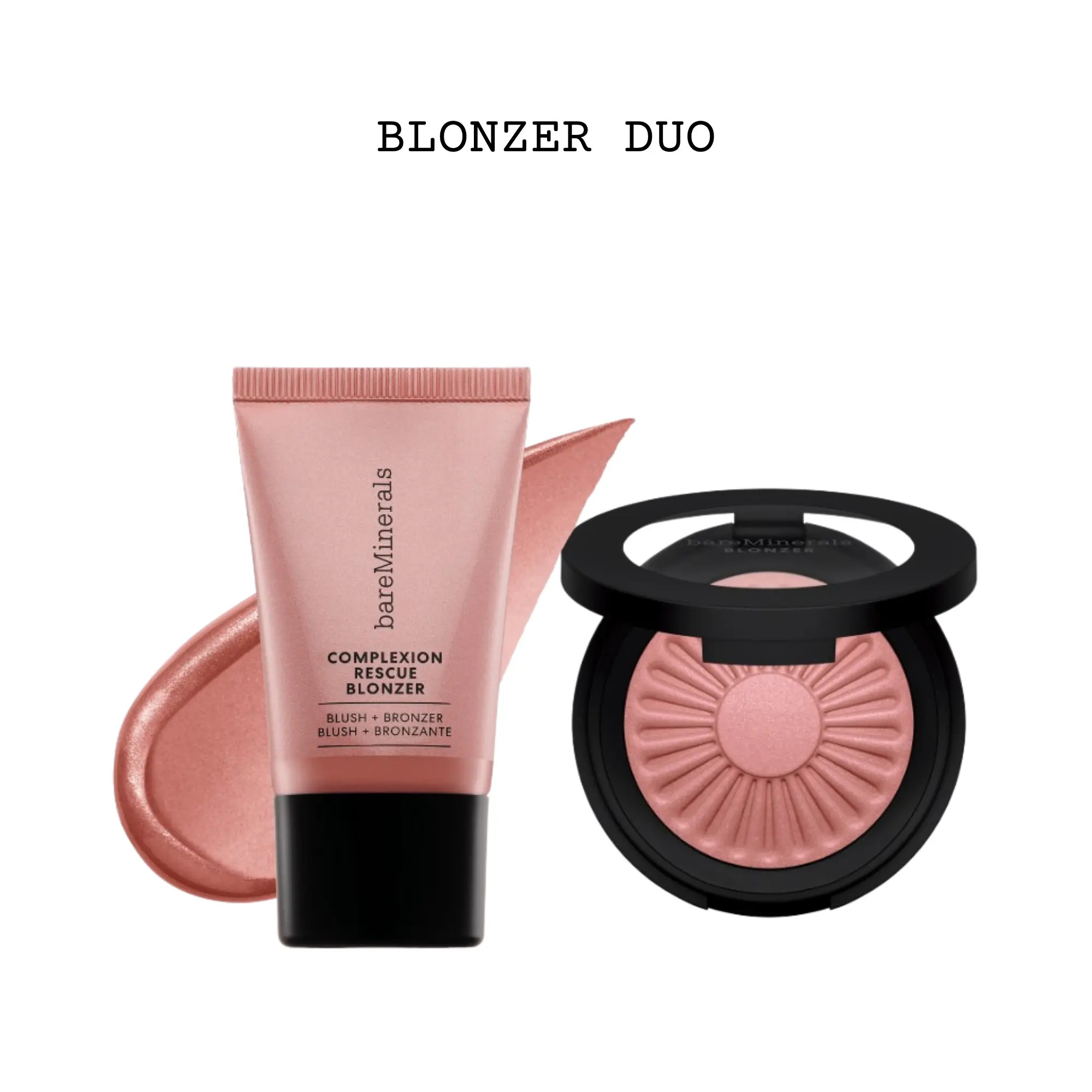 bareMinerals Blonzer Duo Bundle- Complexion Rescue Blonzer Cream & Gen Nude Blonzer Powder for Radiant Sun-Kissed Glow