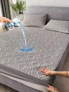1pc Waterproof Fitted Sheet, Bedding, Skin-Friendly Mattress Cover, Room Decor, Mattress Cover Waterproof Mattress Protector Noiseless Bed Protector Breathable Bed Sheet Cover, Halloween Gift, Mattress Cover Machine Washable
