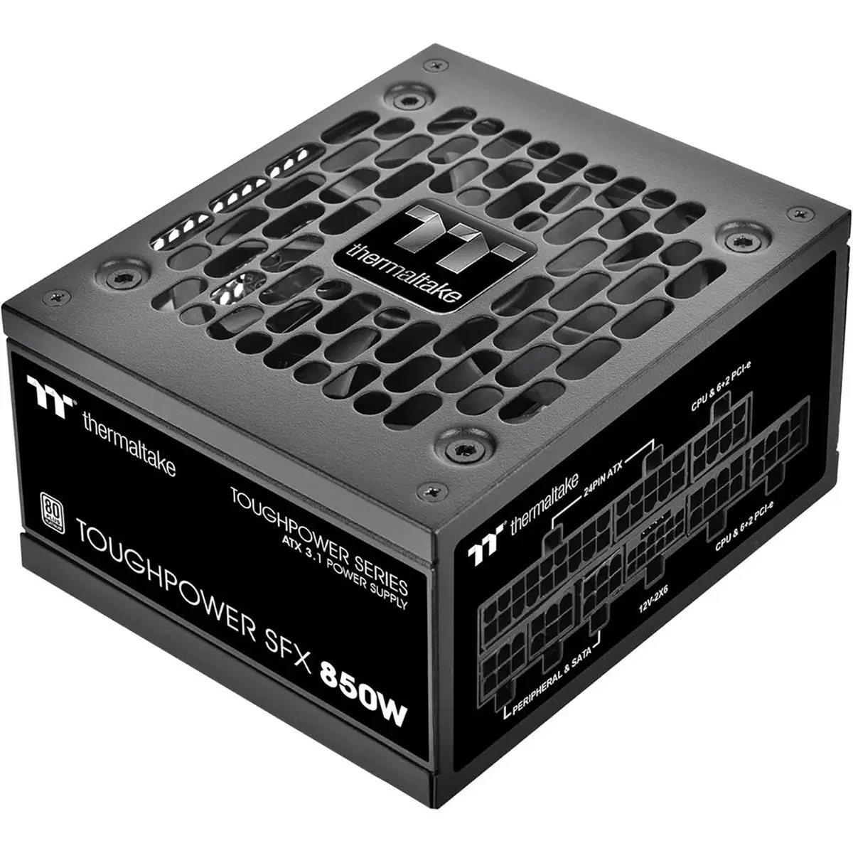 Thermaltake Toughpower SFX TT Premium Edition 850W 80 Plus Platinum Certified Fully Modular ATX 3.1 850w Power PSU Unit, Black