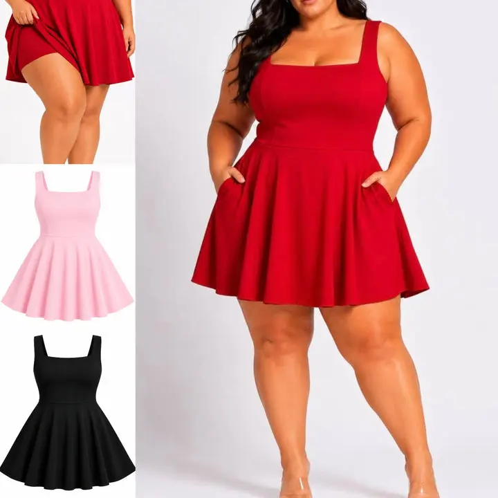 Goddess Doll Dress - Built in Bikers Shorts and 2 sets of Pockets Feminine - All Shape Approved - Comfort all Day