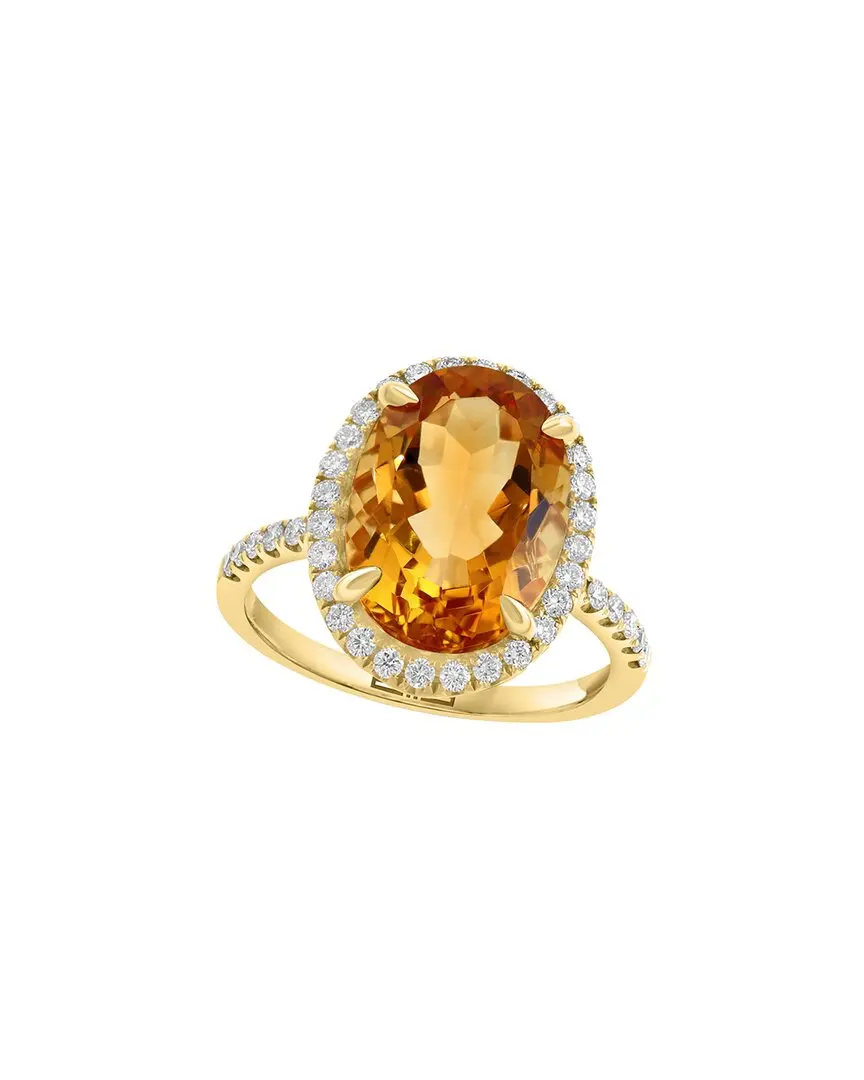 Effy Fine Jewelry 14K 6.29 ct. tw. Diamond & Citrine Ring