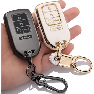 2-PCS Compatible with Honda Key Fob Cover Keychain Protector case for 2016 2017 2018 2019 2020 2021 2022 Pilot,Passport,Accord,CR-V,Civic,Insight Accessories
