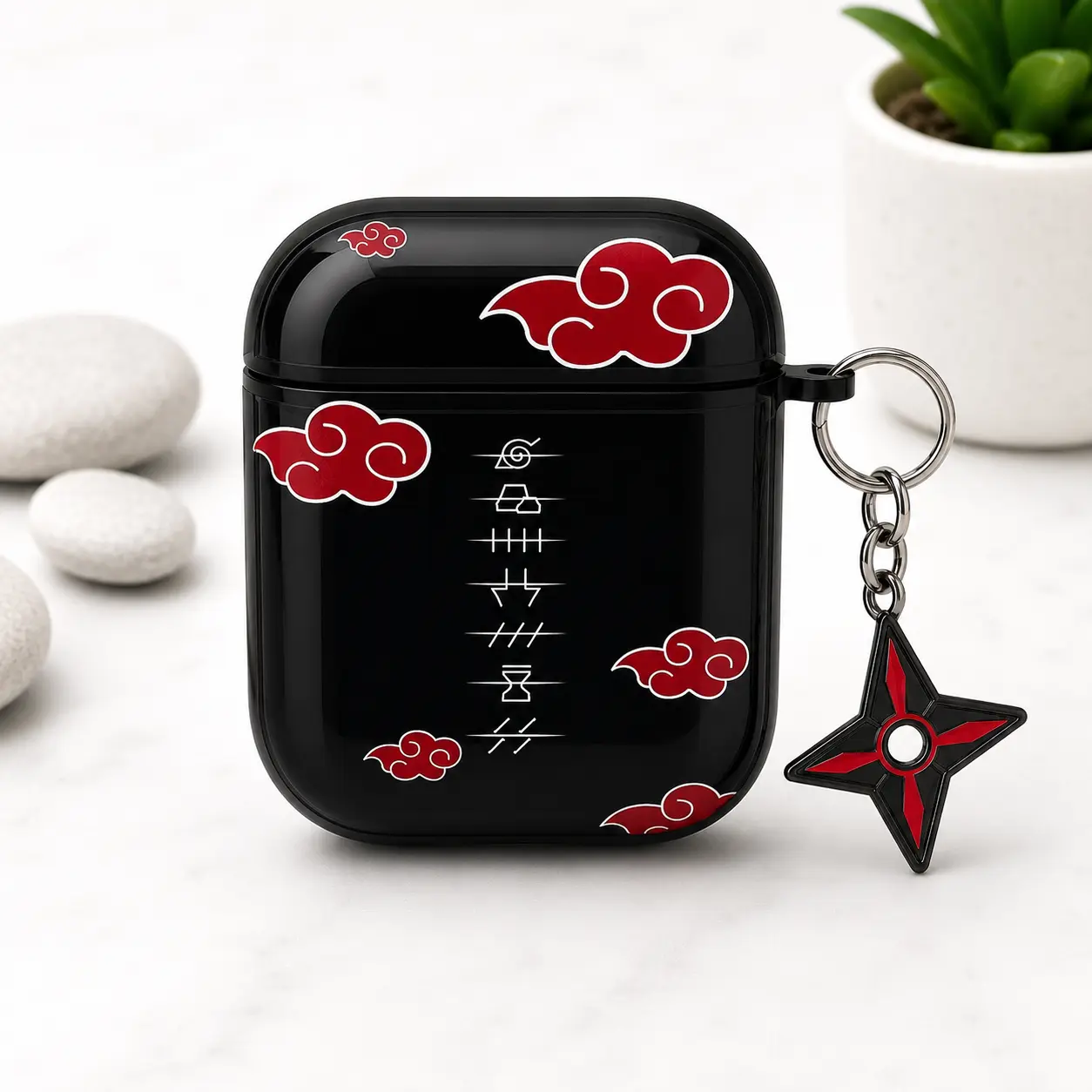 NO KEYCHAIN INCLUDED Anime AirPods Cover Akatsuki Red Cloud Manga For Anime Lover Gift For Nerd Japanese Red Kumo Clouds Gift Otaku