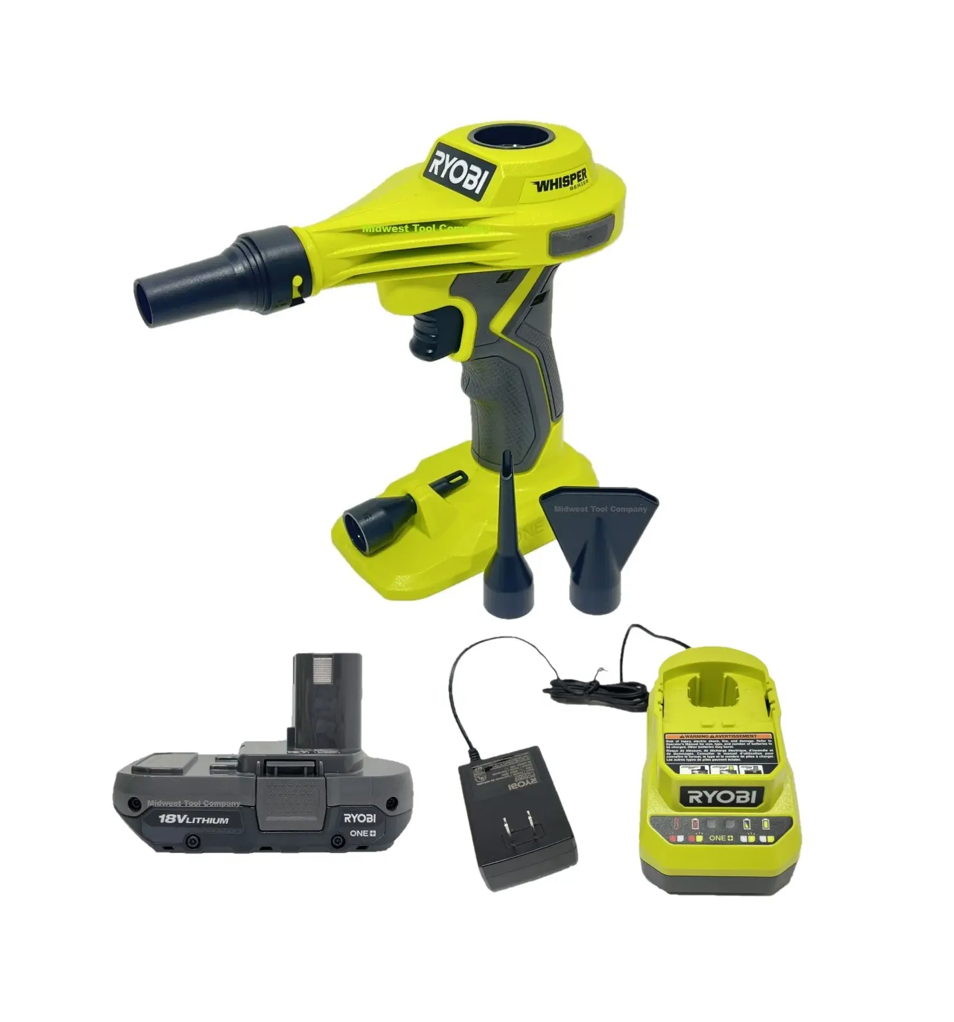 Ryobi 18 Volt Cordless High Volume Inflator Kit with Battery and Charger