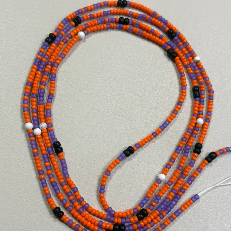 Fall & Halloween theme waist beads