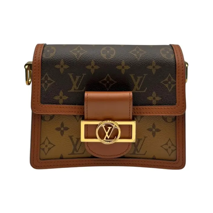 Pre-owned Louis Vuitton COATED CANVAS Crossbody Bags MONOGRAM REVERSE DAUPHINE MINI SHOULDER BAG