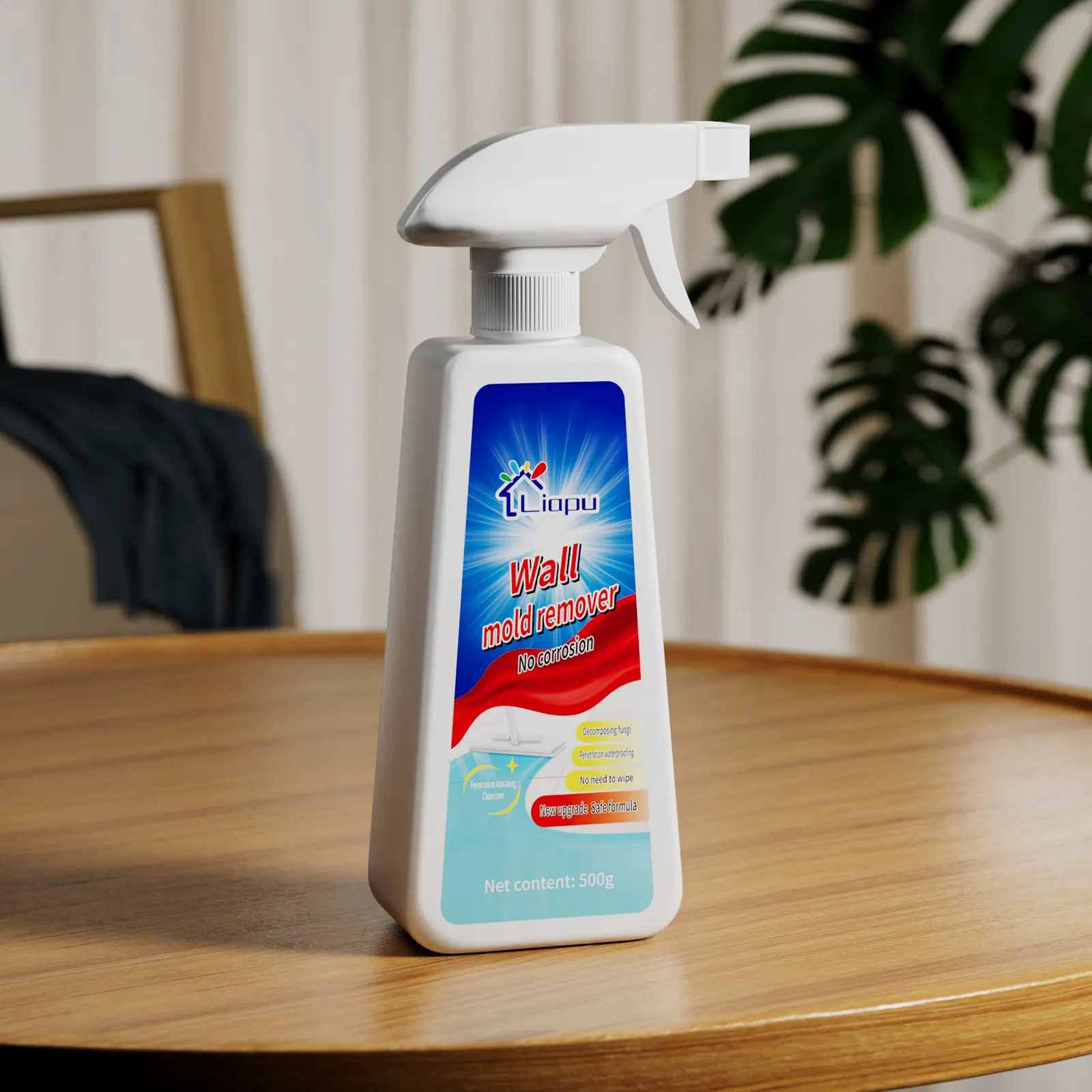 Liapu Fast-Acting Mold Stain Remover | Heavy-Duty Household Mildew Cleaner for Tile, Grout & Silicone | Eliminates Germs & Stops Regrowth