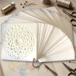 Reusable Laser-cut mandala Stencil Kit for Wall Wood Tile Fabric Painting, High-Precision diy art Tools, waterproof rustproof Home Decor Templates, Stress Relief Crafting & Journaling Supplies for Adults