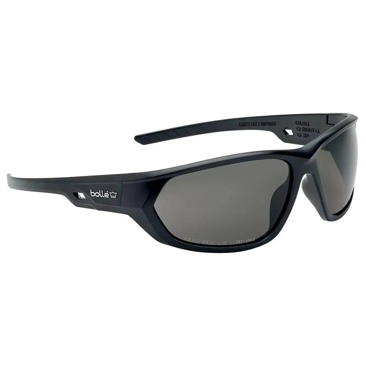 Bolle Komet ANSI Z87 Compliant Sports Eyewear, Smoke Anti-Fog Lens Safety Glasses with UV Protection, Glare Reduction for Outdoor Use Sunglasses