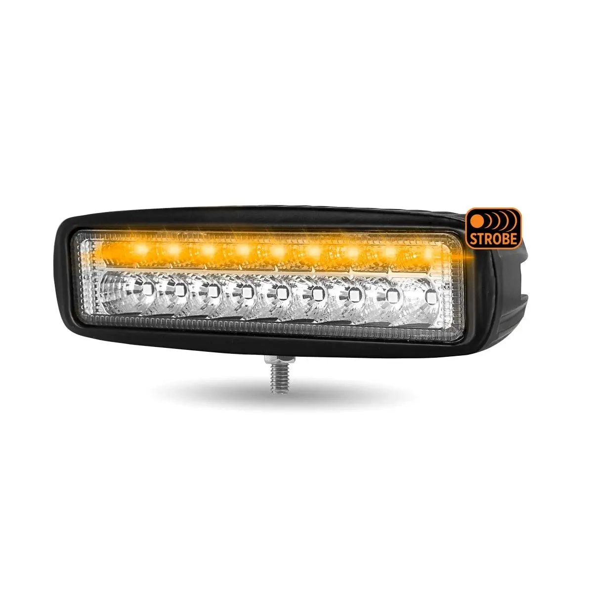 Trux Accessories TLED-W4 Universal 6" Rectangular LED Car Work Lamp, featuring Amber Strobe Function, Led Car Lights