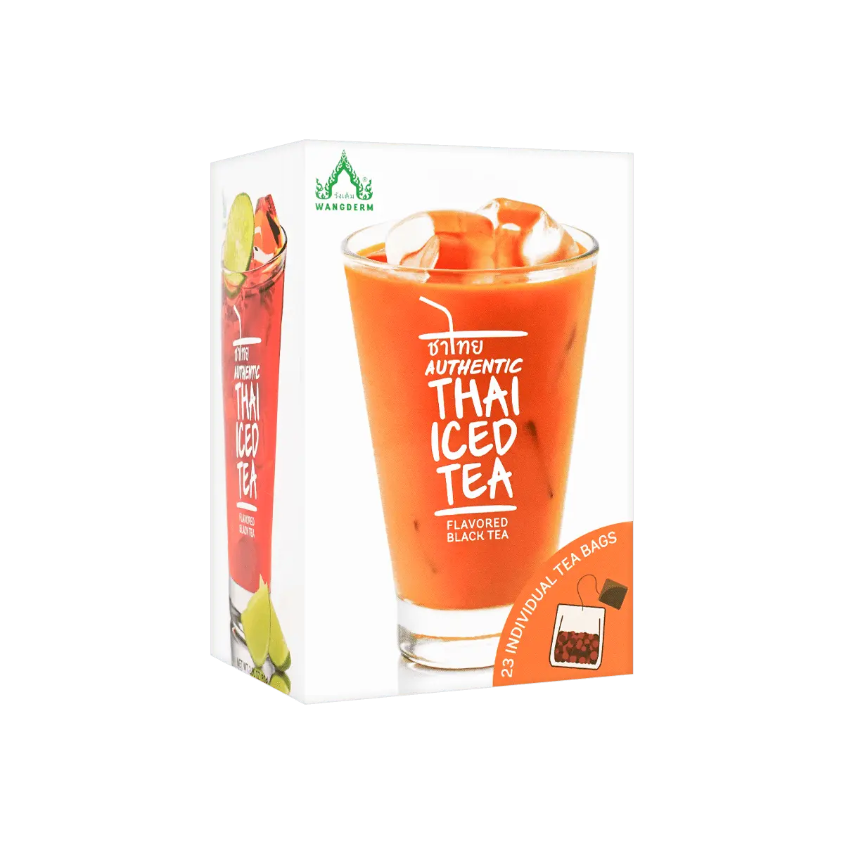 WANGDERM Thai Red Tea - Natural High Mountain Black Tea, 20 Tea Bags, 80g - Authentic Thai Brew