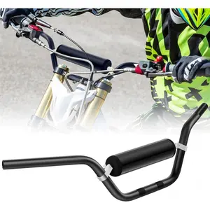 1 Pc 7/8" 22mm Dirt Bike Handlebars with Foam Pad for Motocross ATV Dirt Bike Ebike (Black)
